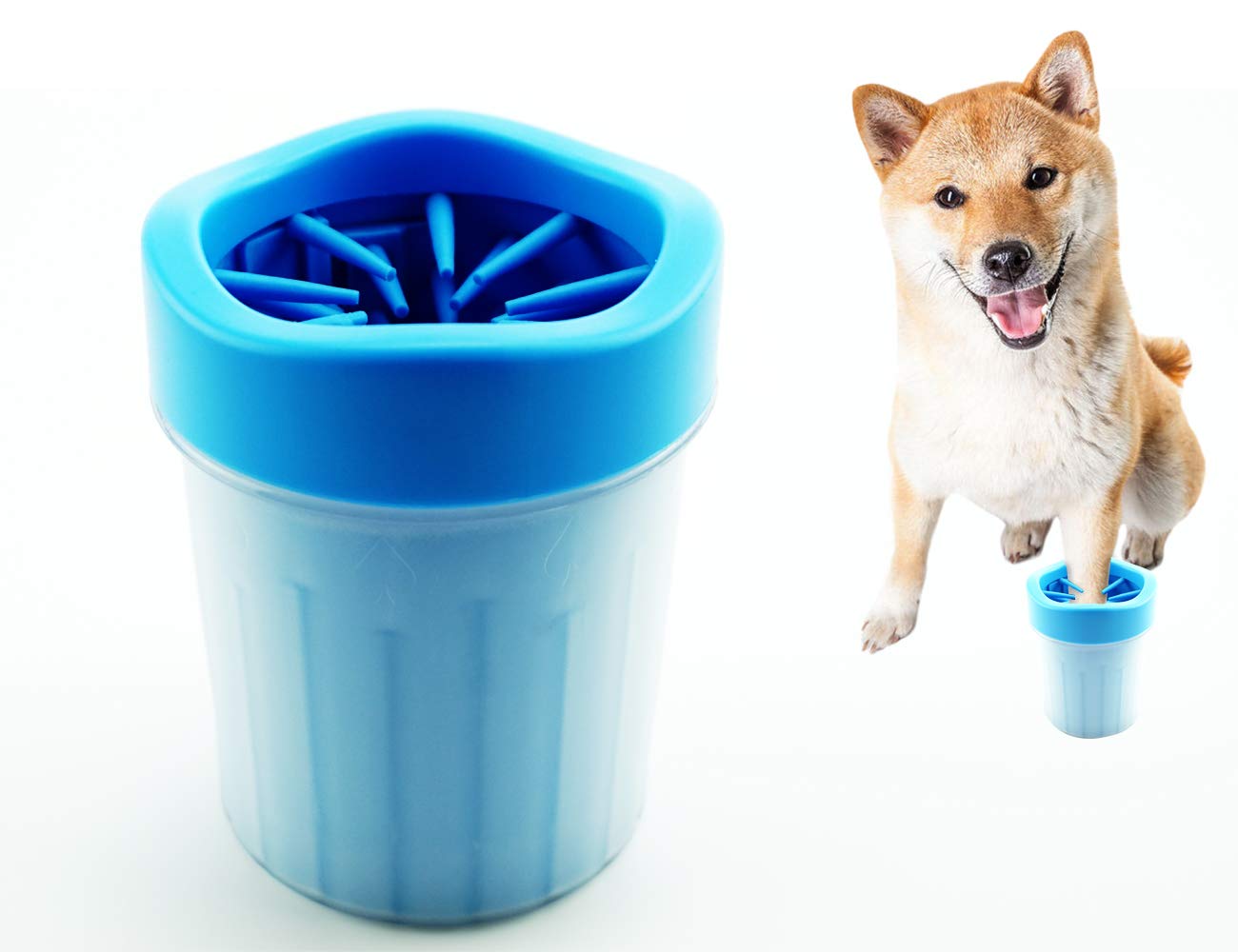 Amazon.co.jp: 犬用柔軟シリコン制足洗いカップ、猫＆中小型犬適用足